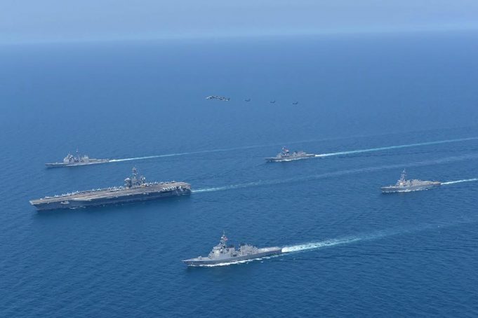 Japan, US hold navy drills off Koreas amid nuke test worry